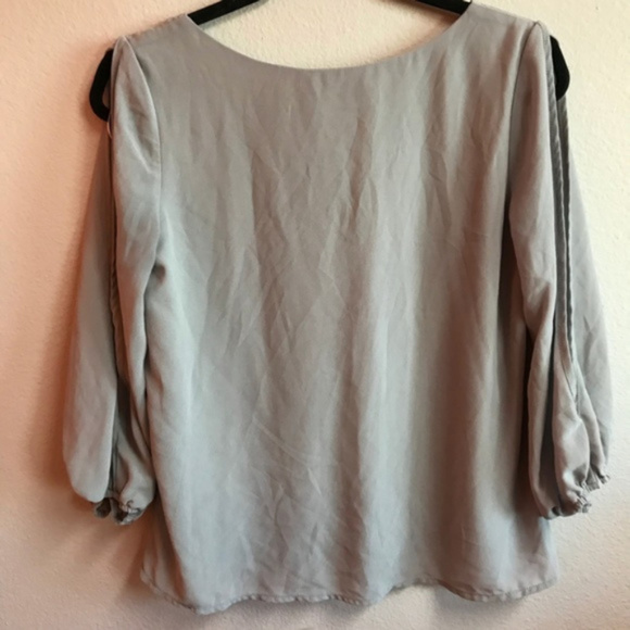 Lulus Daily Romance Grey Long Sleeve Top - Picture 4 of 6